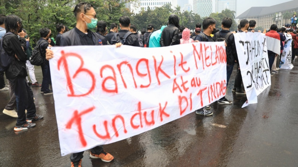 Aksi BEM SI Evaluasi 2 Tahun Pemerintahan Jokowi