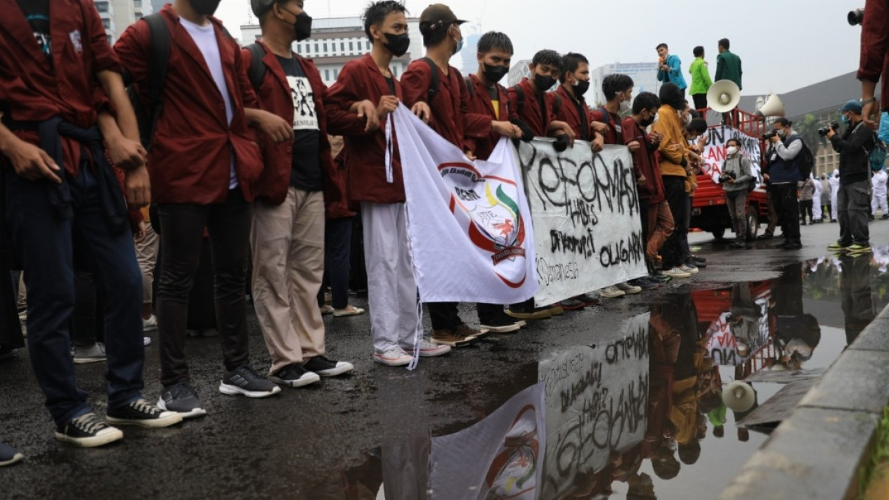 Aksi BEM SI Evaluasi 2 Tahun Pemerintahan Jokowi