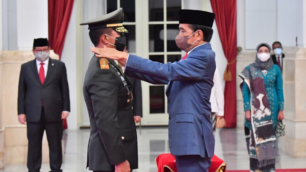 Presiden Jokowi Lantik Andika Perkasa Jadi Panglima TNI