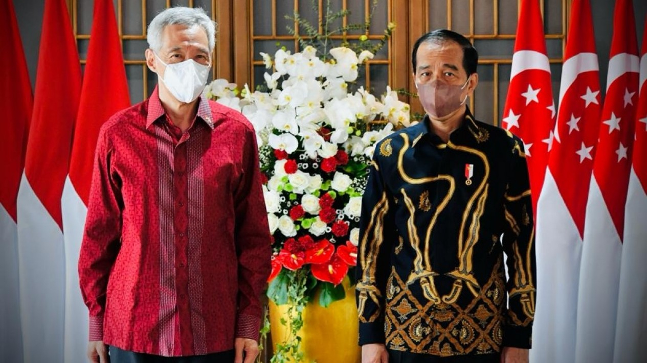Jokowi Bertemu PM Singapura Lee Hsien Loong di Bintan
