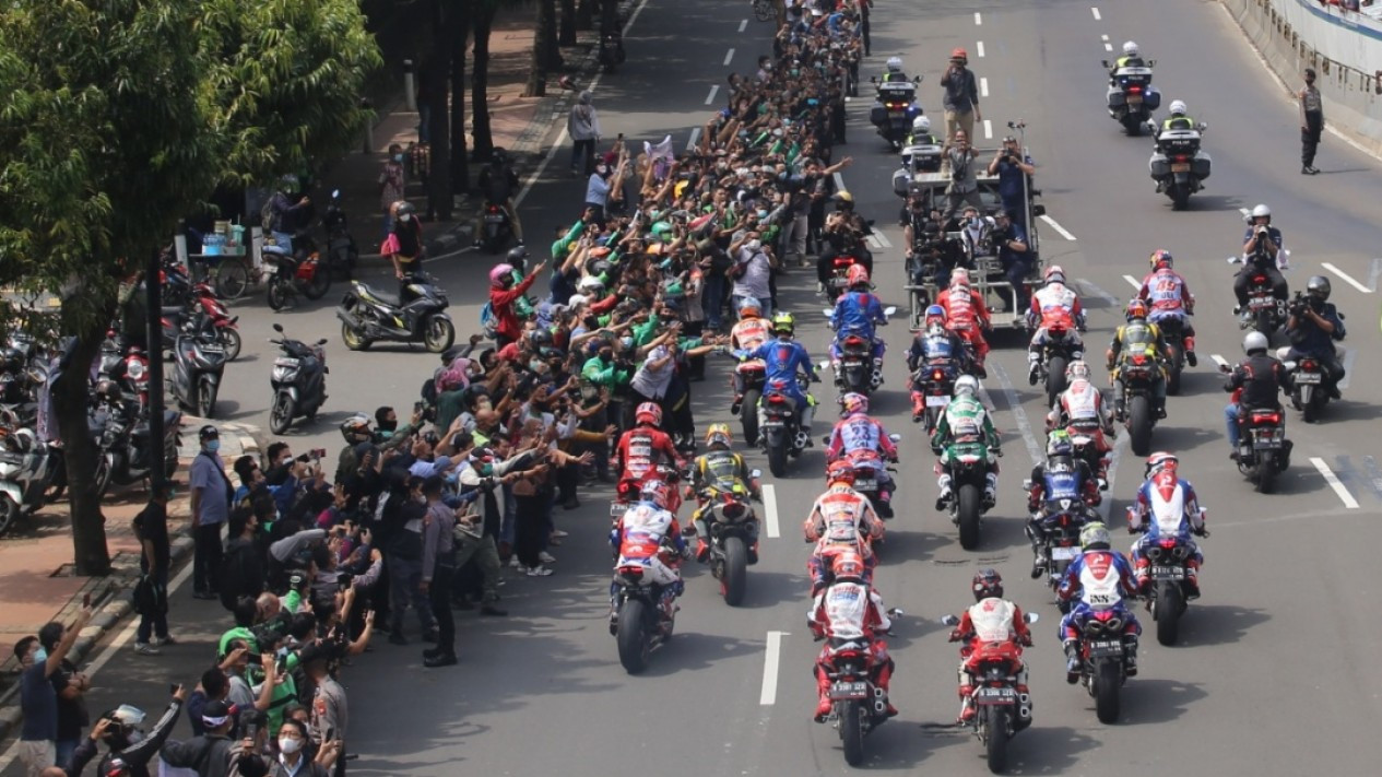 Marc Marquez CS Jajal Jalanan Jakarta