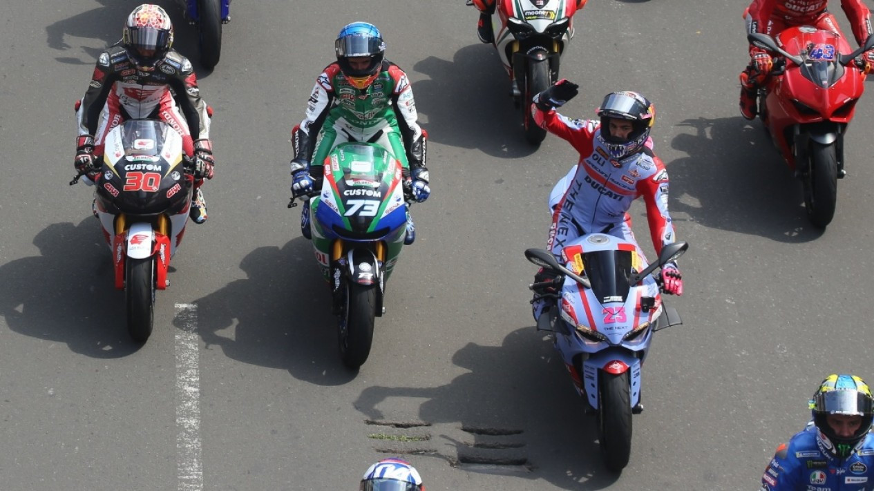 Marc Marquez CS Jajal Jalanan Jakarta