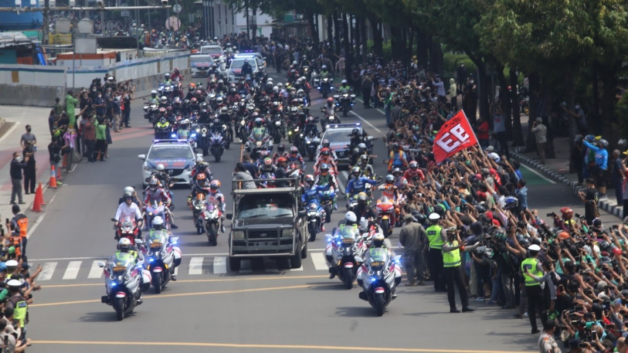 Marc Marquez CS Jajal Jalanan Jakarta