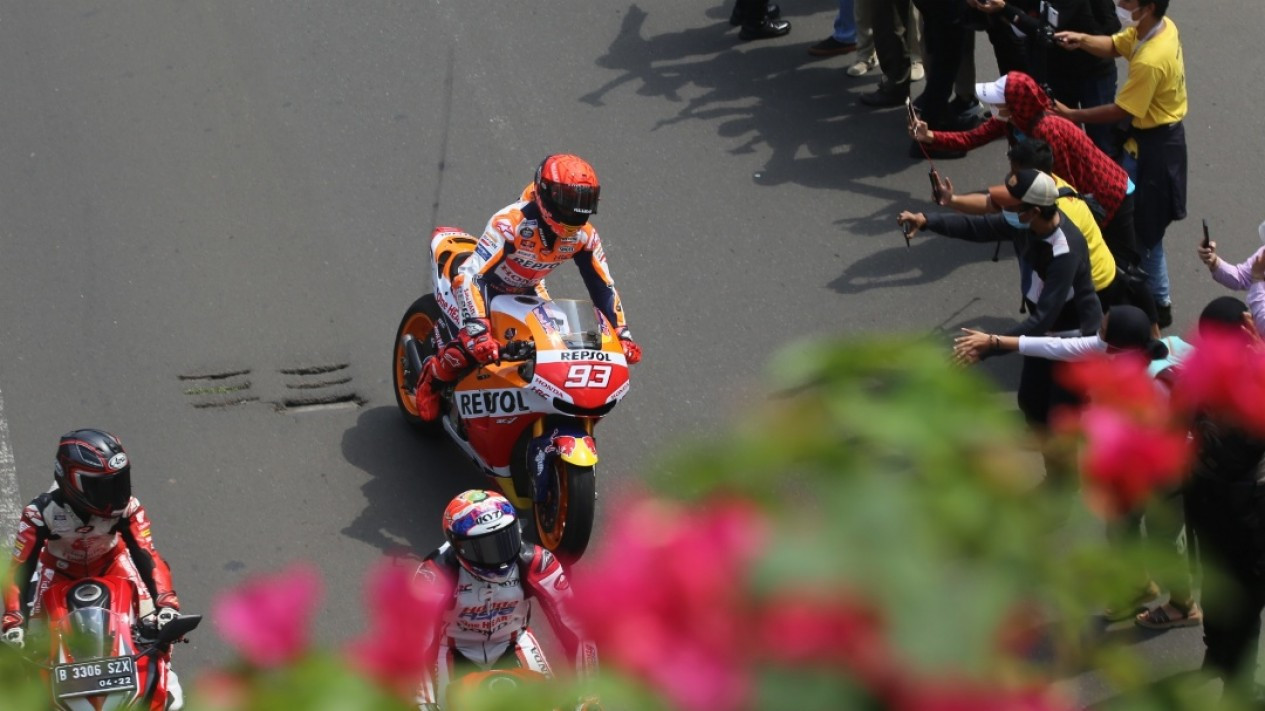 Marc Marquez CS Jajal Jalanan Jakarta