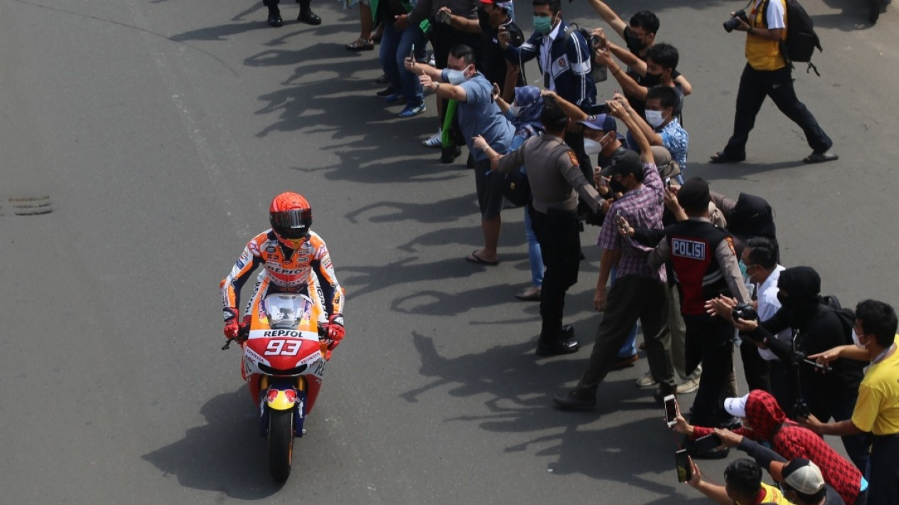Marc Marquez CS Jajal Jalanan Jakarta