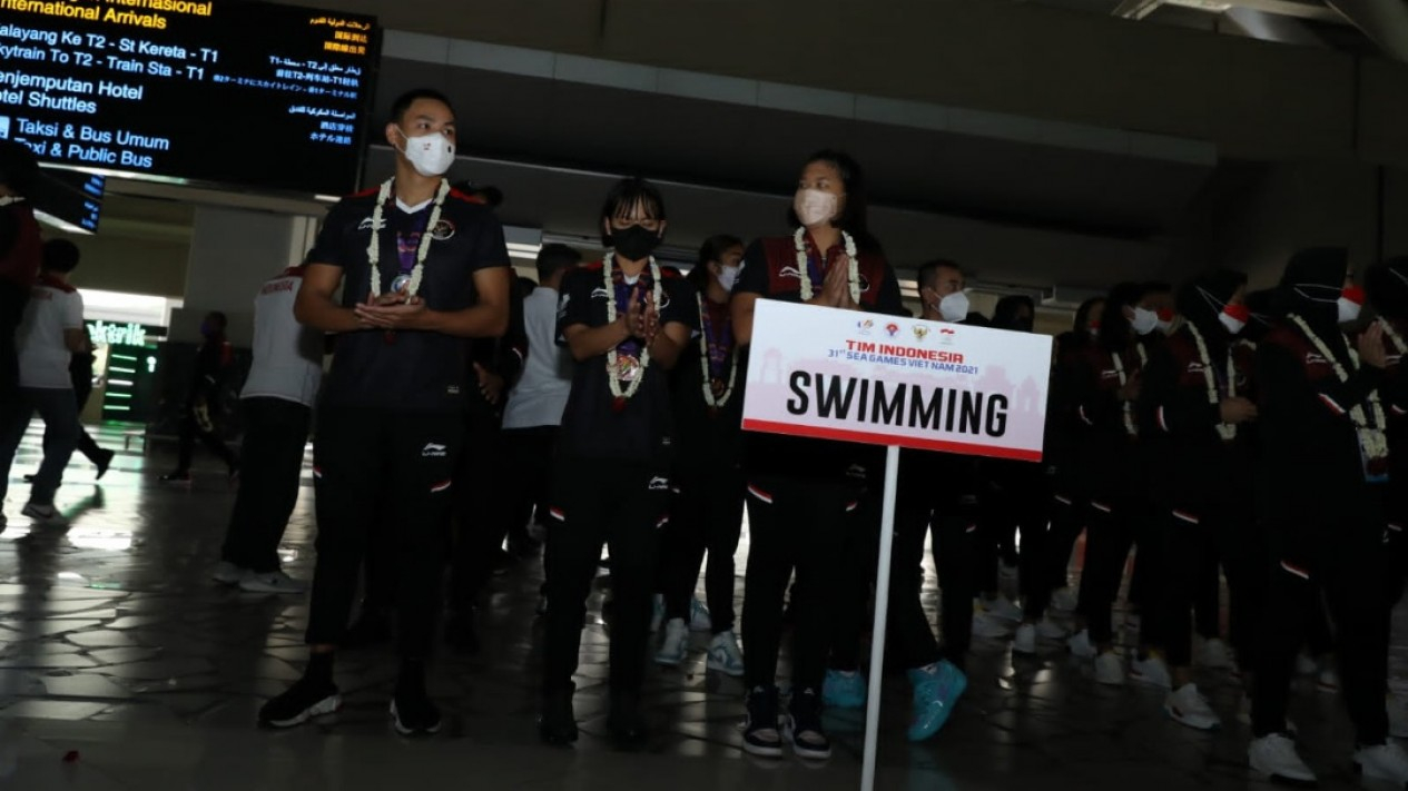 Penyambutan Tim Renang Usai Berlaga di SEA Games