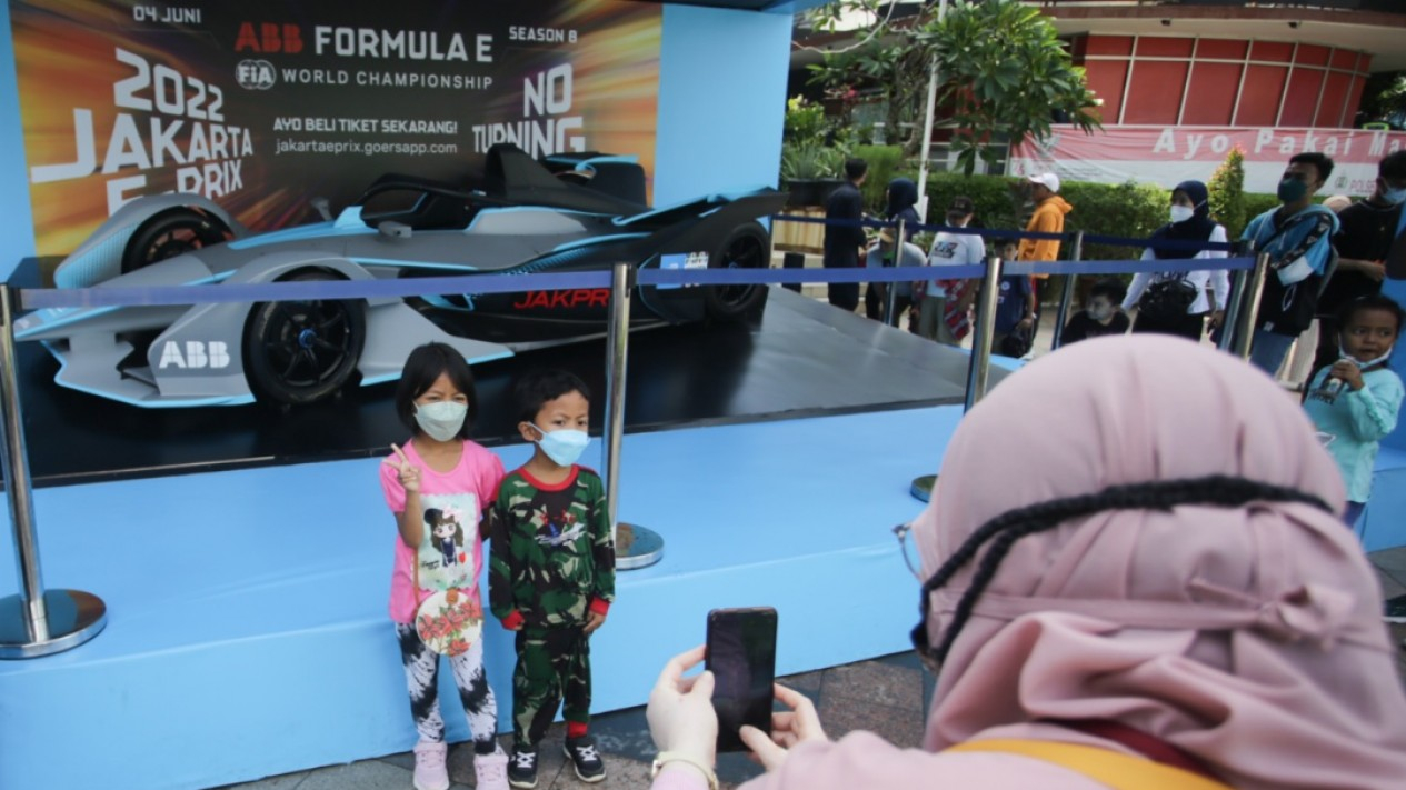 jelang Balapan, Mobil Formula E Majang di Bunderan HI
