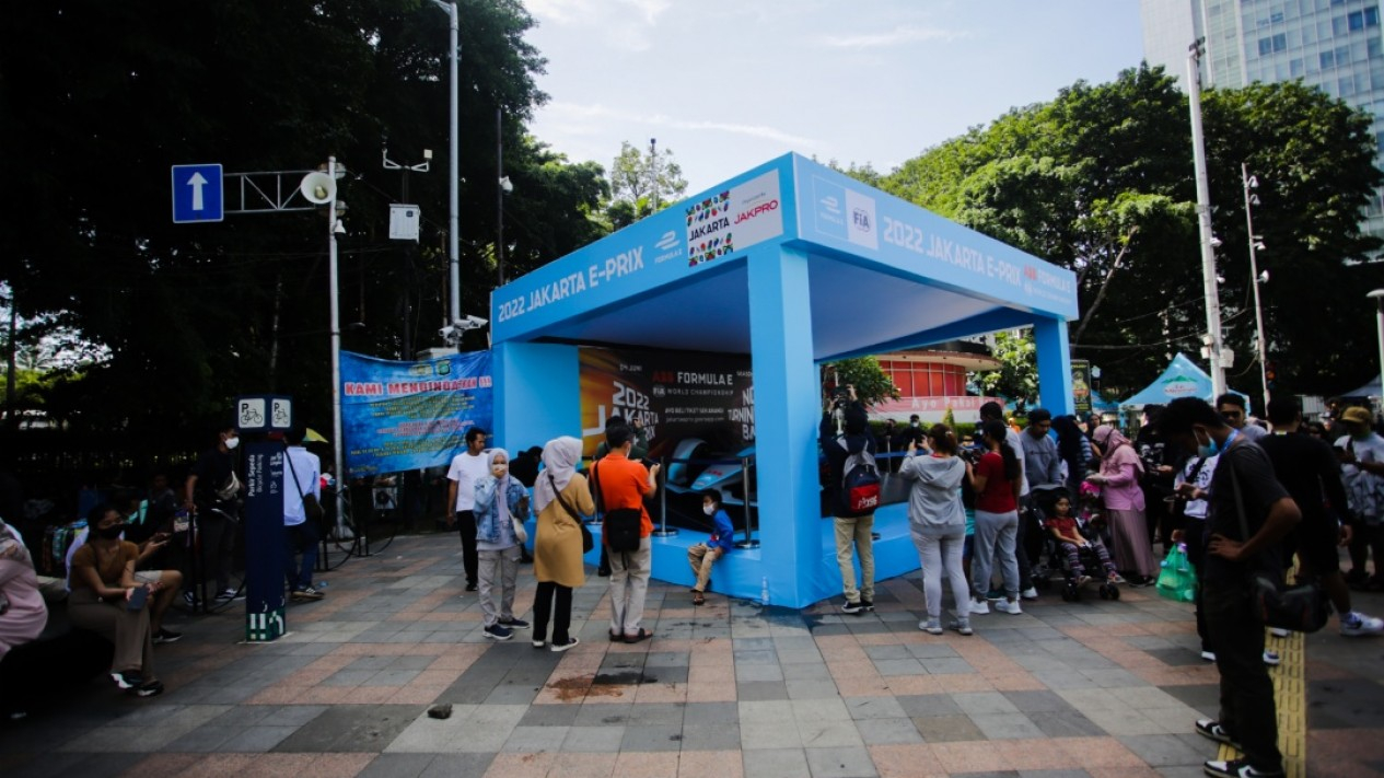 jelang Balapan, Mobil Formula E Majang di Bunderan HI