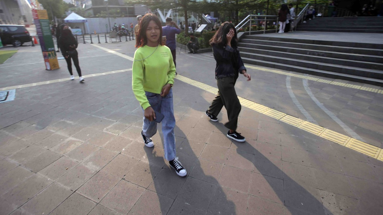 Potret Bocah Citayam Gaul di Terowongan Dukuh Atas