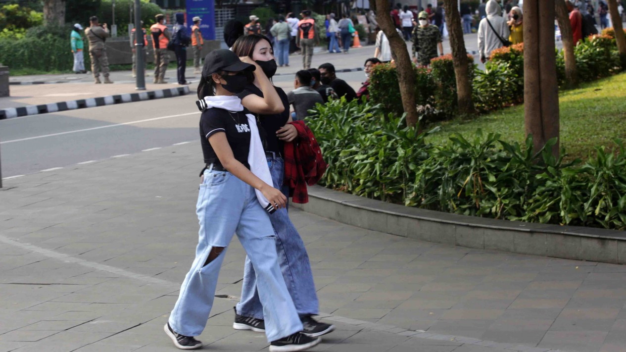 Potret Bocah Citayam Gaul di Terowongan Dukuh Atas