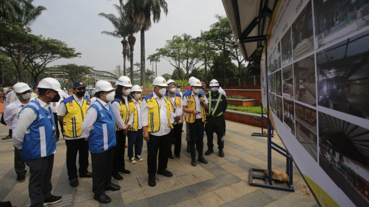 Menteri PUPR Tinjau Revitalisasi TMII Jelang KTT G20