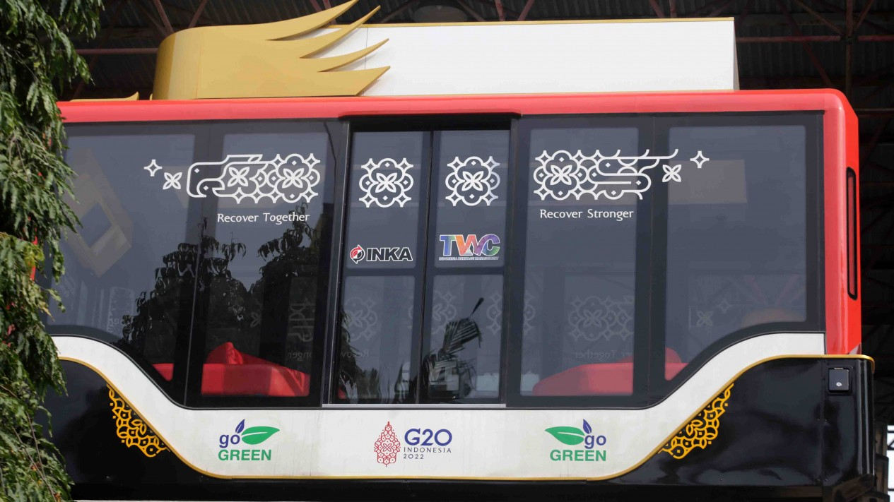 Penampakan Kereta Gantung Delegasi G20 di TMII