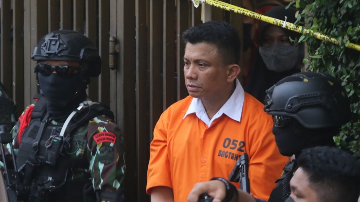 Penampakan Ferdy Sambo di Rekonstruksi Pembunuhan Brigadir J