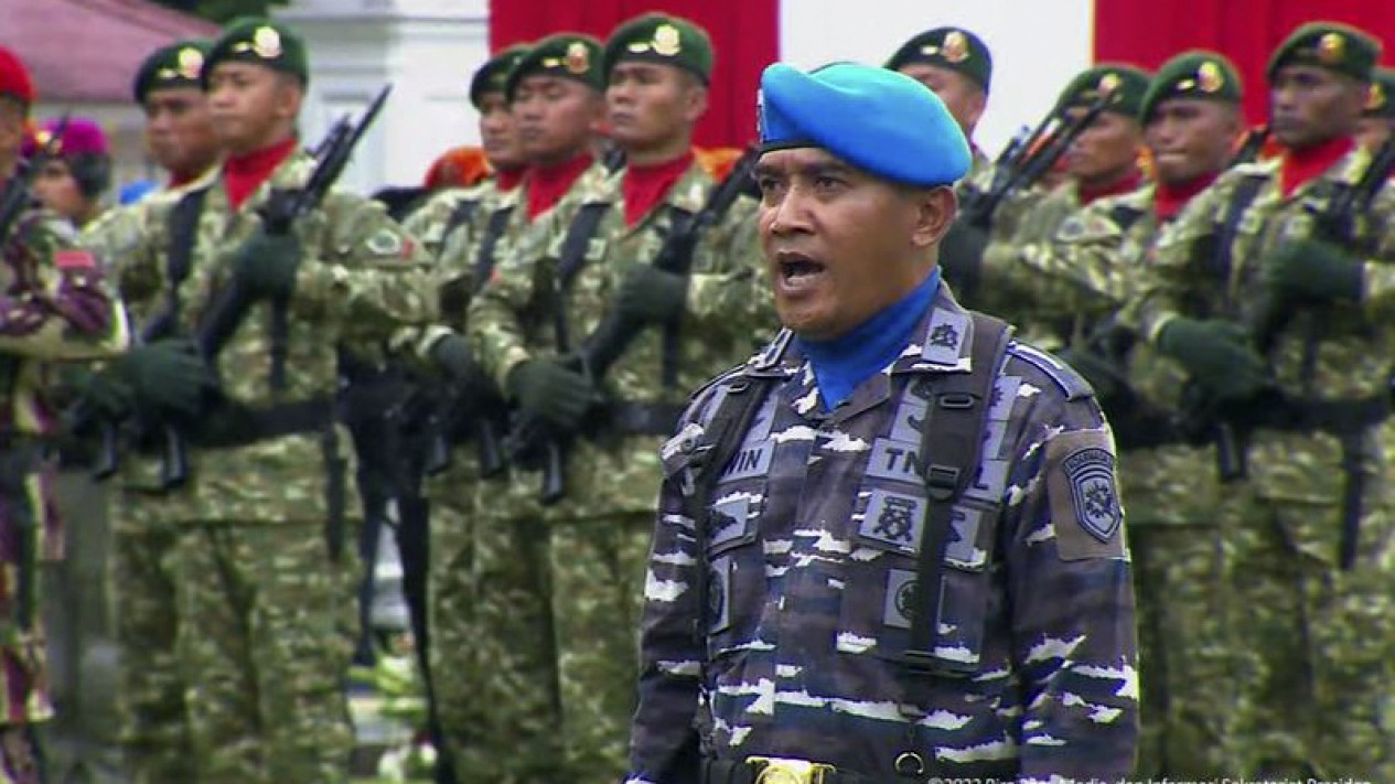 Perayaan HUT TNI ke-77 di Istana Merdeka Jakarta