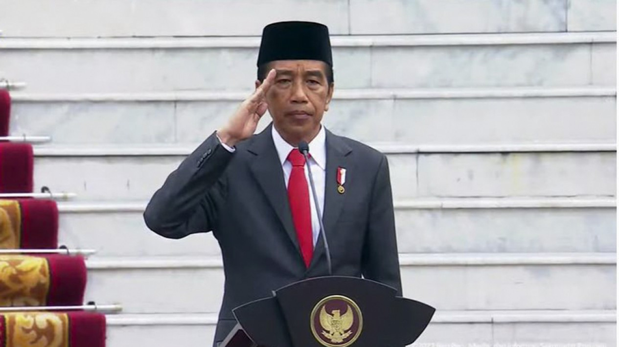 Perayaan HUT TNI ke-77 di Istana Merdeka Jakarta