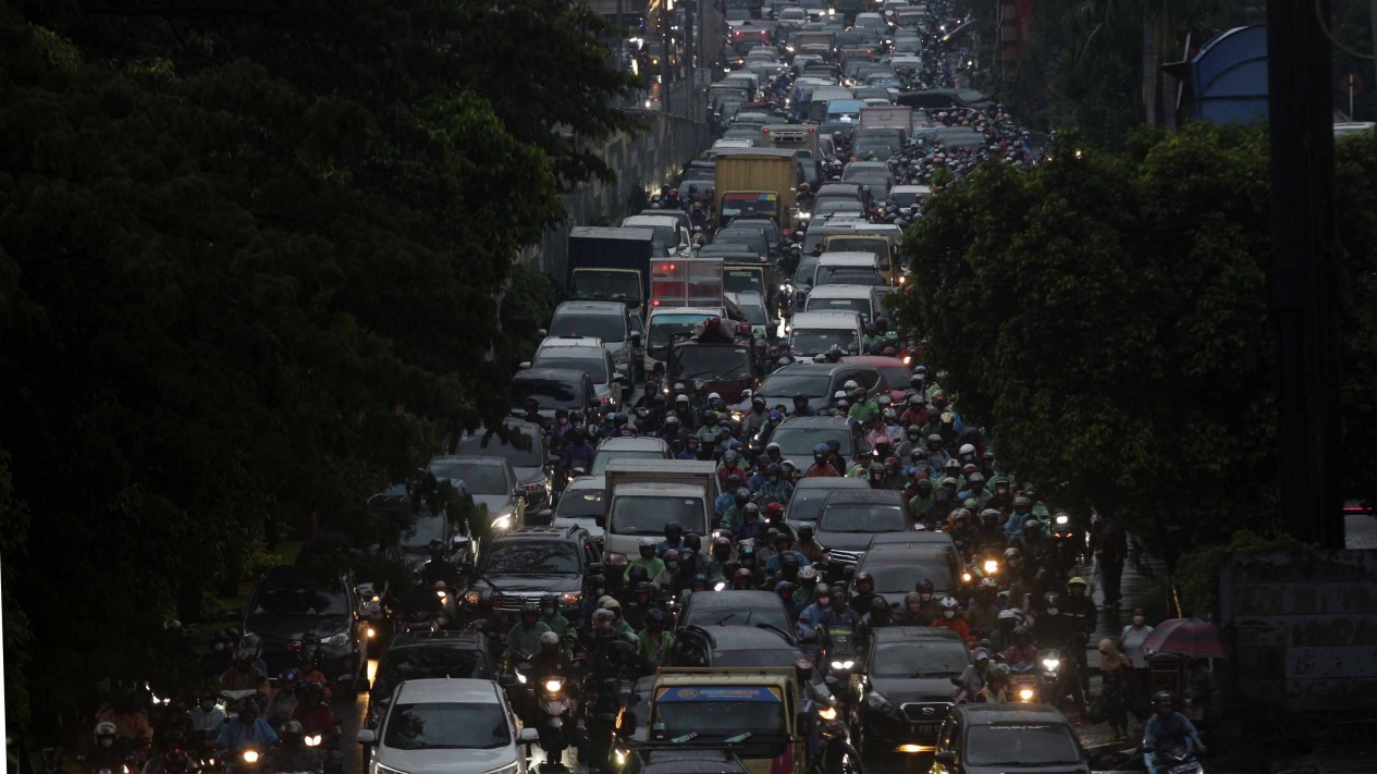 Hujan Deras, Ruas Jalan Macet Parah