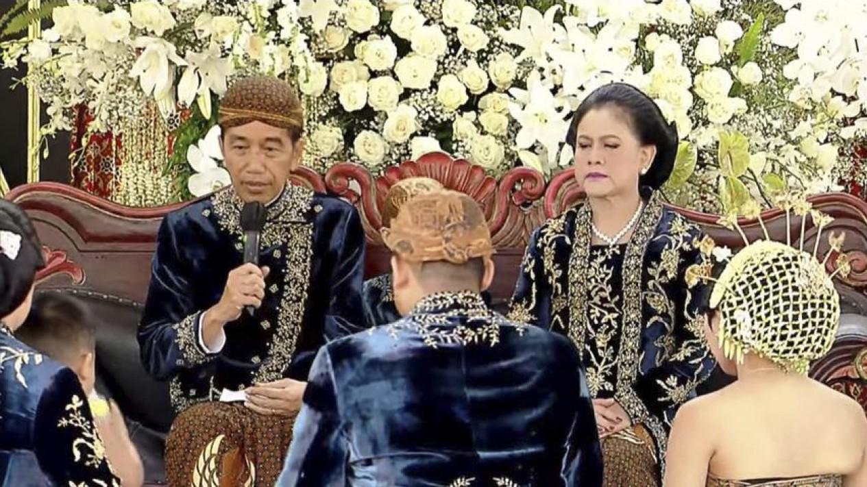 Wejangan Jokowi Untuk Kaesang-Erina di Hari Pernikahan