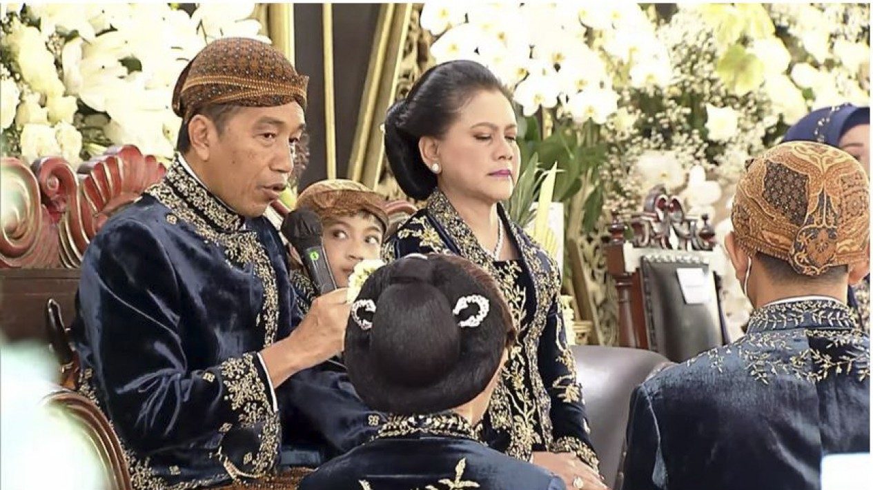 Wejangan Jokowi Untuk Kaesang-Erina di Hari Pernikahan