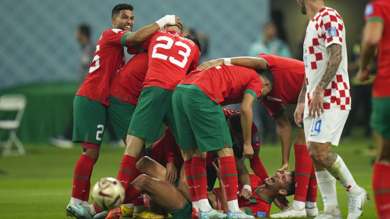 Aksi Maroko saat Lawan Kroasia