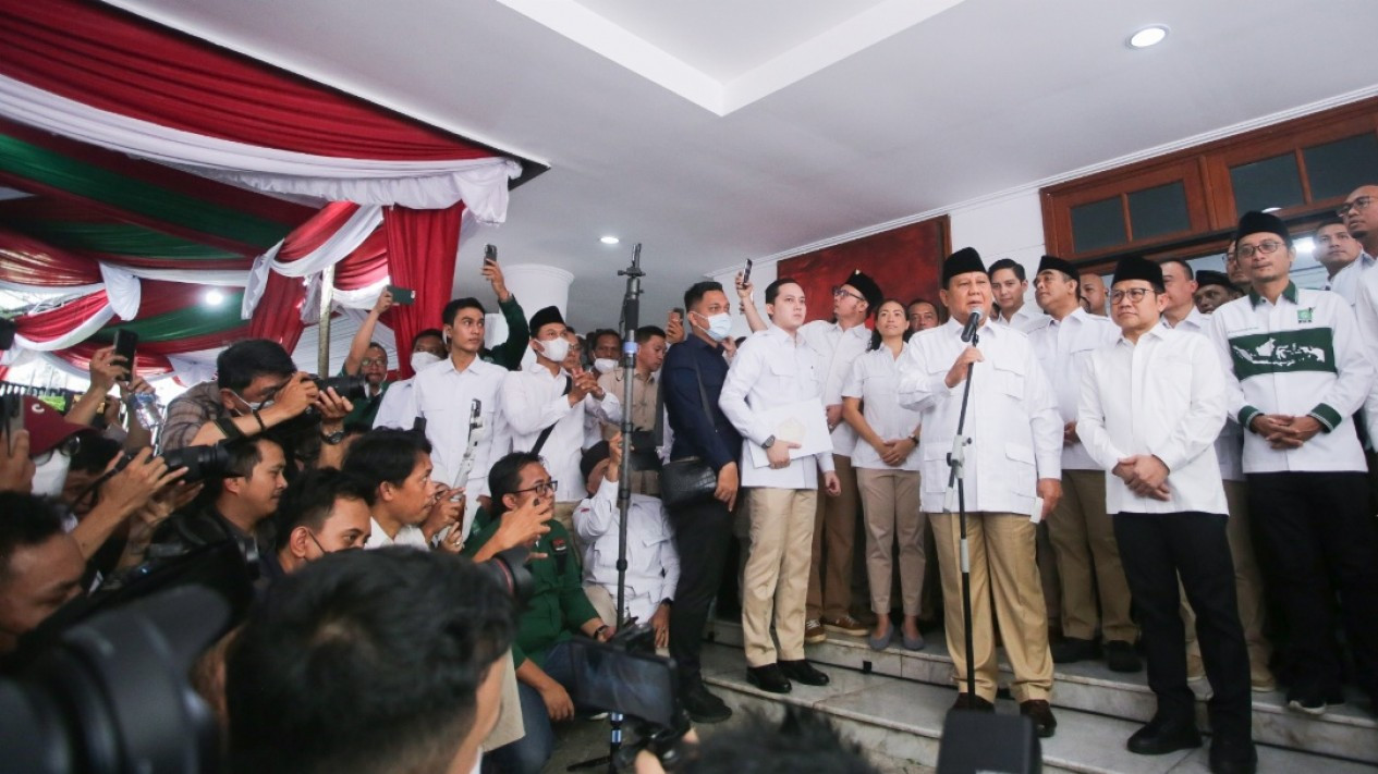 Prabowo-Muhaimin Resmikan Sekretariat Bersama Gerindra-PKB