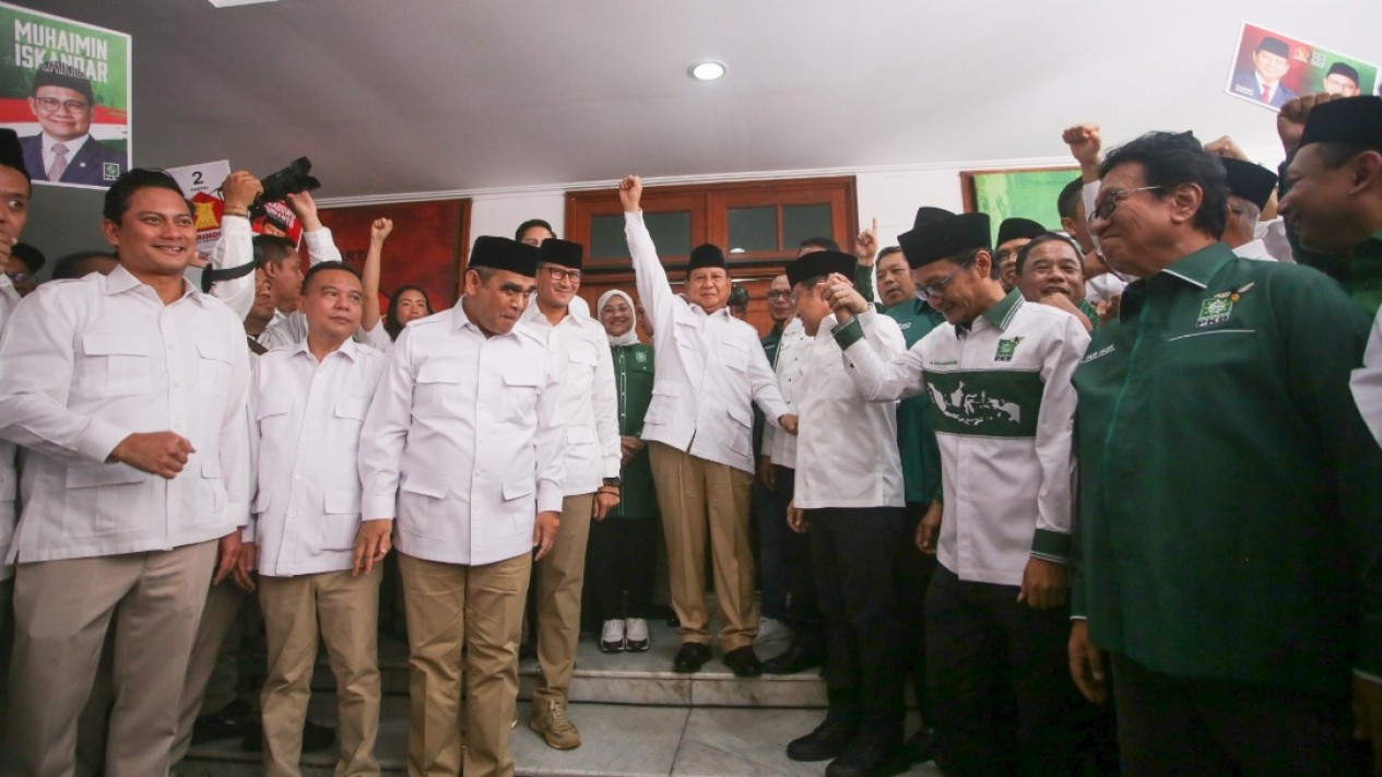 Prabowo-Muhaimin Resmikan Sekretariat Bersama Gerindra-PKB