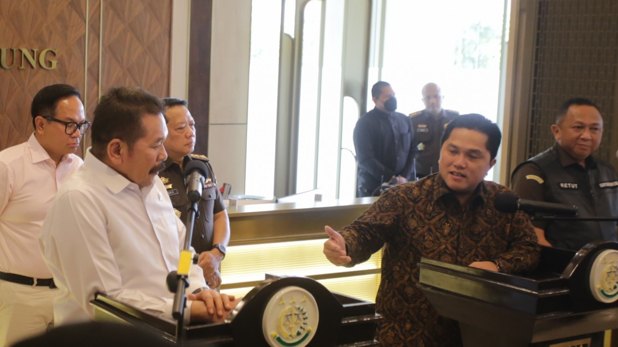 Erick Thohir Serahkan Pengelolaan Asset Perkara ke Kejagung