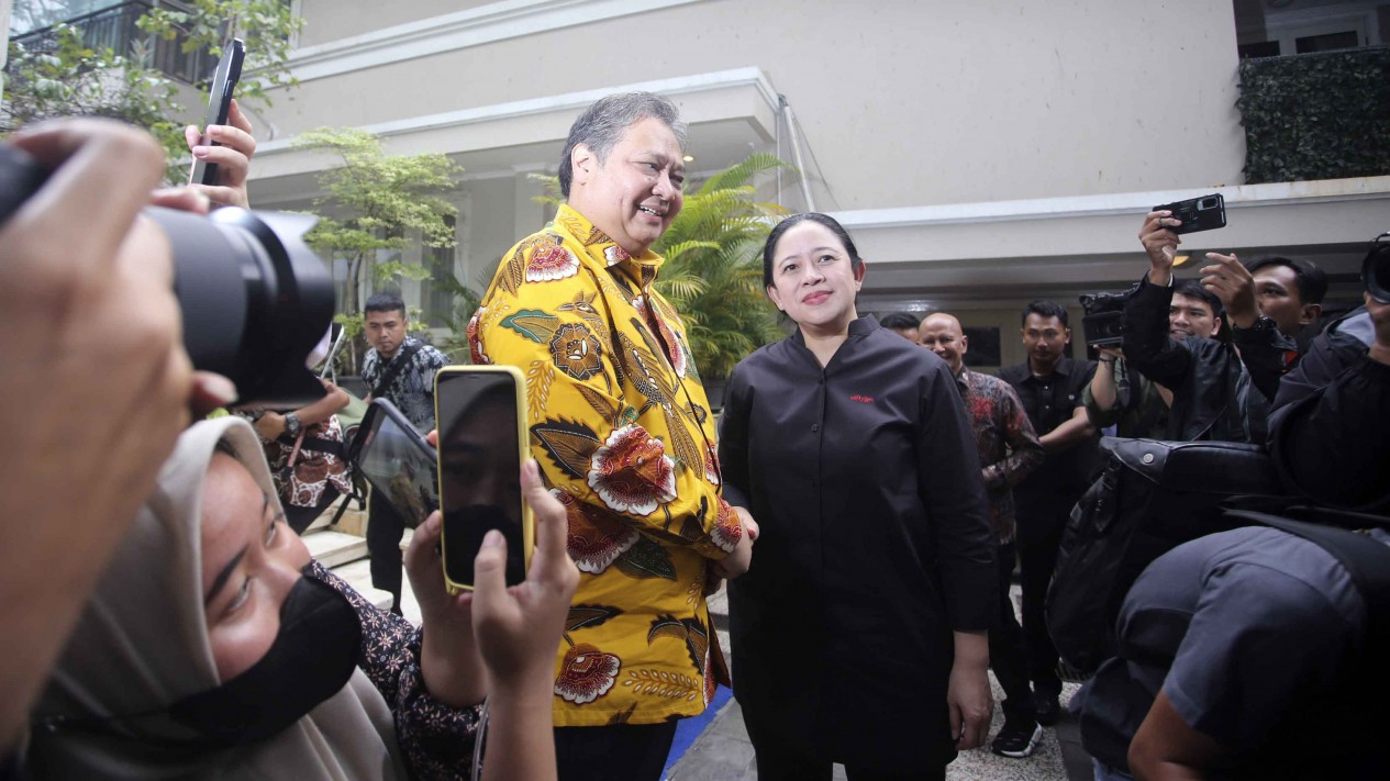 Puan Maharani Temui Ketum Golkar Airlangga Hartarto
