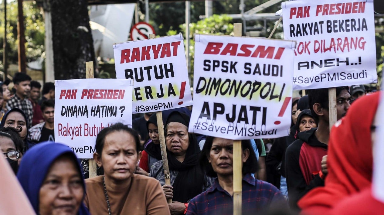 Aksi Demo Pekerja Migran Indonesia