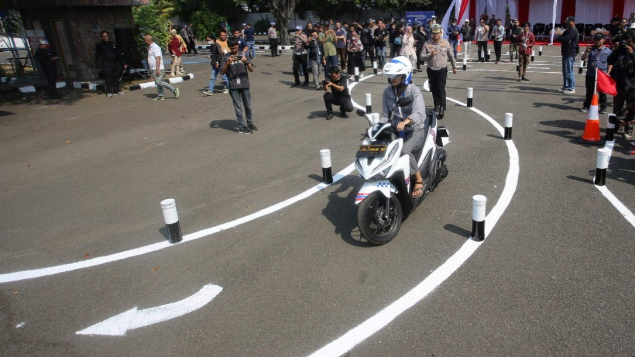 Ujicoba Jalur Baru Untuk SIM C Motor