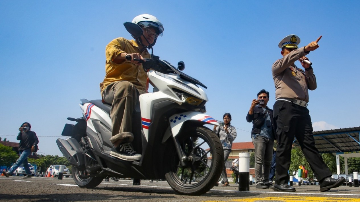 Ujicoba Jalur Baru Untuk SIM C Motor