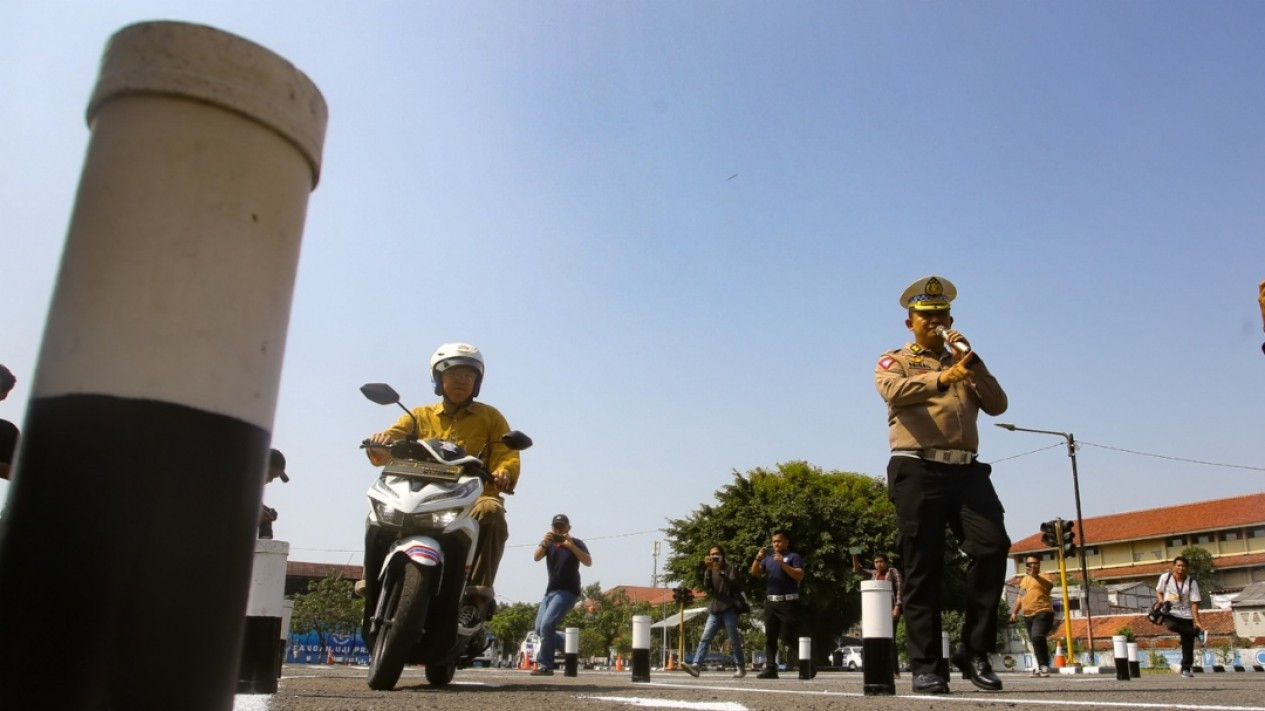 Ujicoba Jalur Baru Untuk SIM C Motor