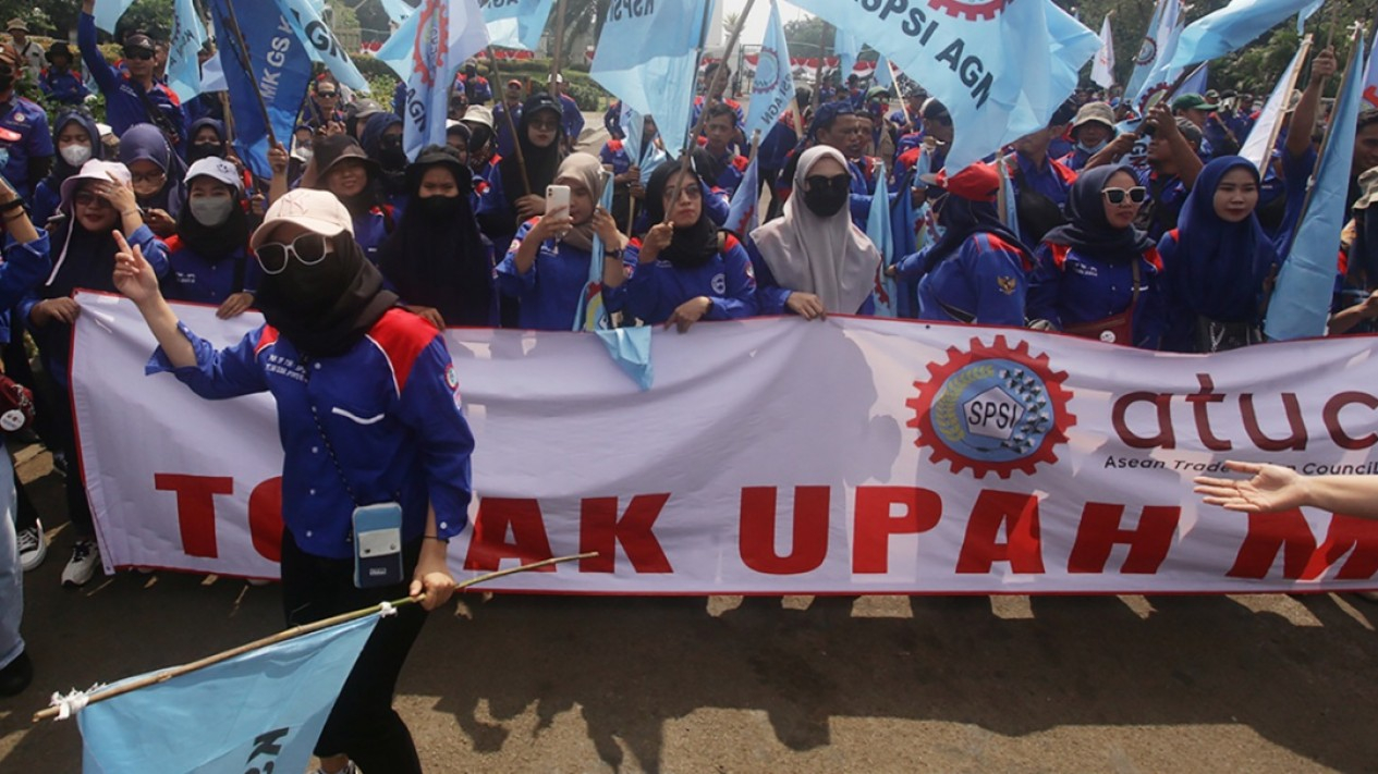 Demo Buruh Cabut Omnibuslaw Ciptaker