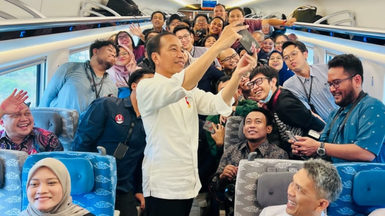 Presiden Joko Widodo Uji Coba Kereta Cepat