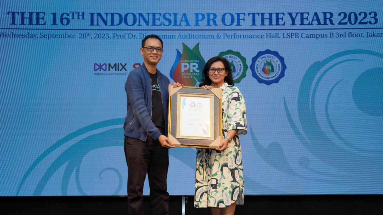 Penghargaan The 16th Indonesia PR of The Year 2023