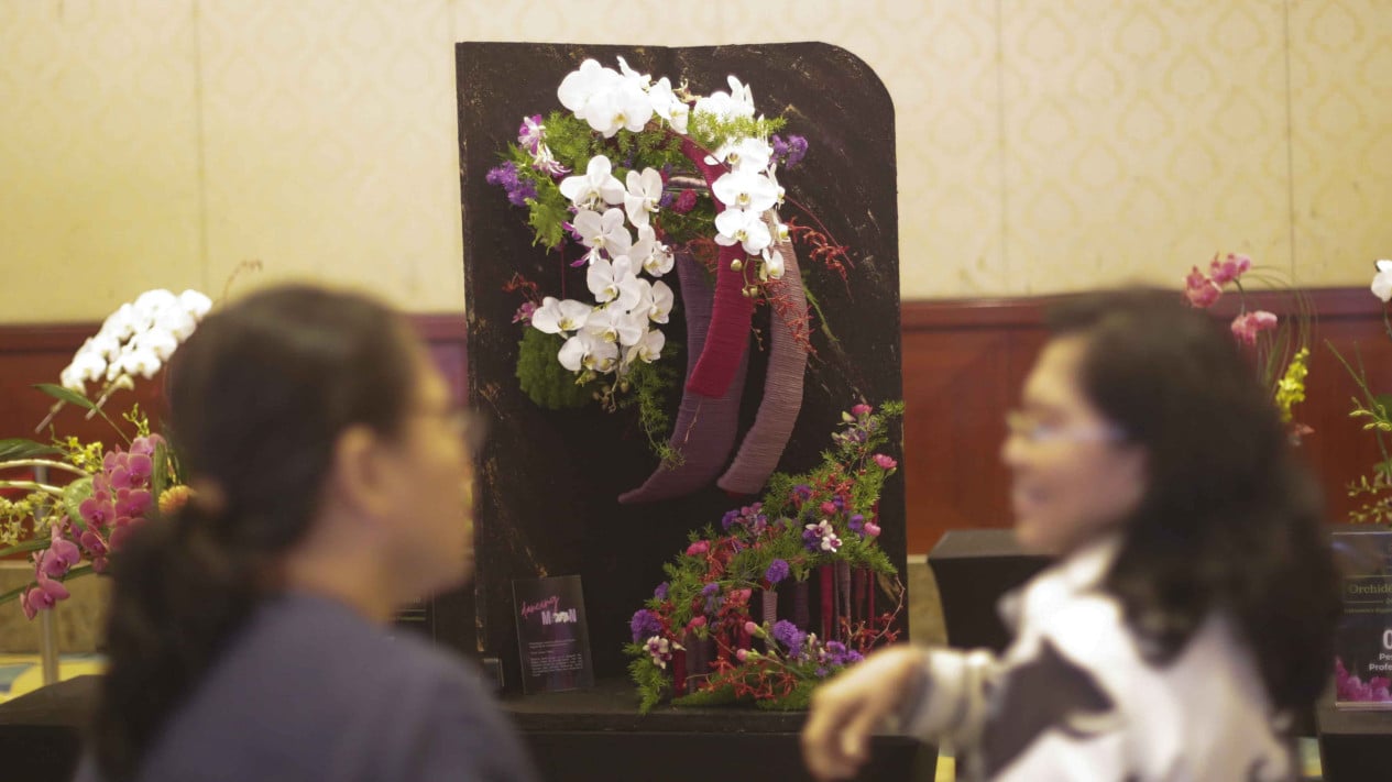 Kompetisi Merangkai Bunga di Orchidee Ultime 2023