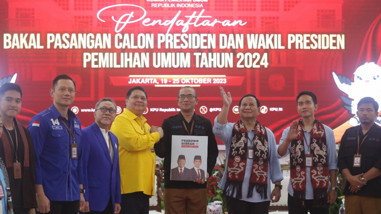 Pendaftaran Capres Prabowo Subianto dan Cawapres Gibran