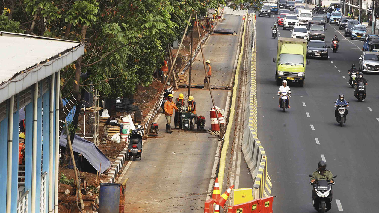 Progres LRT Jakarta Fase 1B - Vlix.id