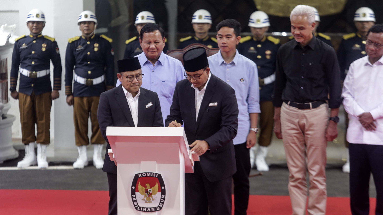 Deklarasi Kampanye Pemilu Damai 2024 di KPU RI