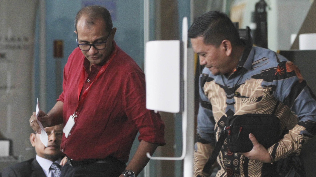 Pemeriksaan Wamenkumham Eddy Hiariej di Gedung KPK