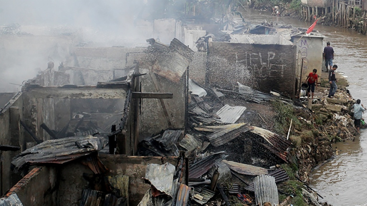 Kebakaran Rumah Padat Penduduk di Manggarai