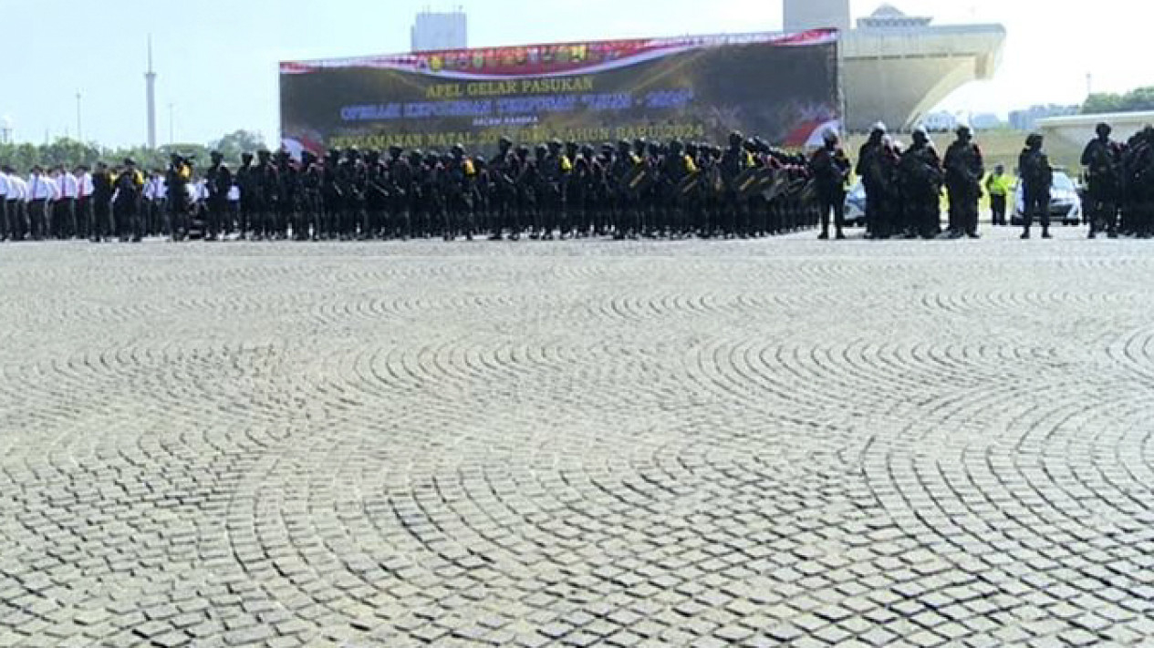 Apel Pasukan Operasi Lilin 2023 di Monas