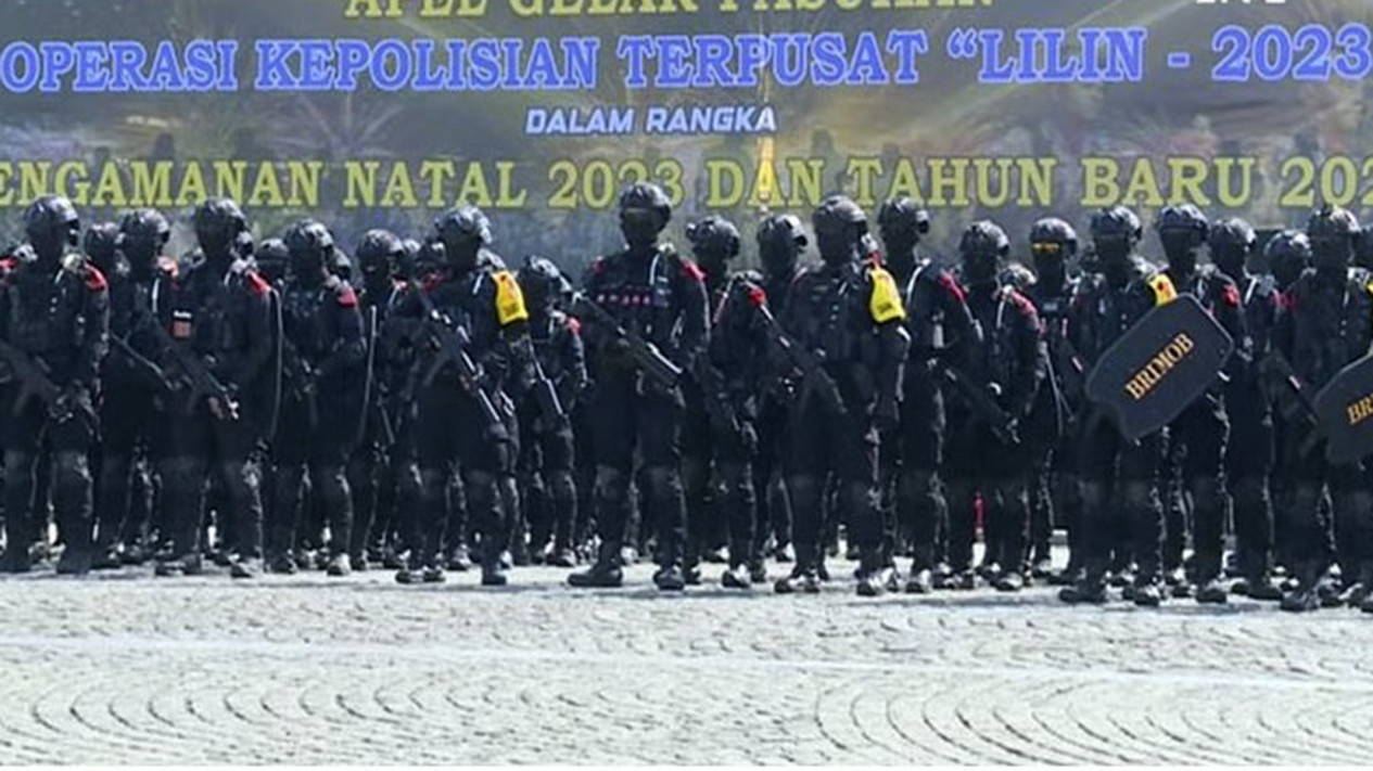 Apel Pasukan Operasi Lilin 2023 di Monas