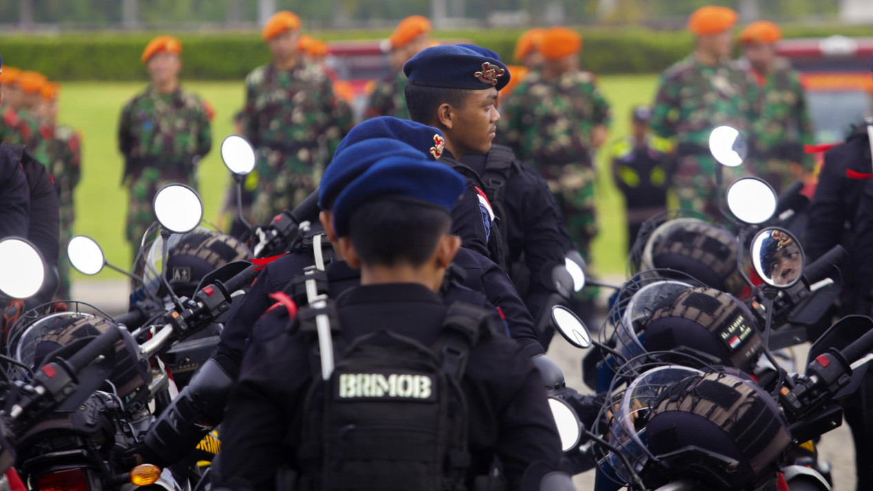 Apel Pasukan Operasi Lilin 2023 di Monas