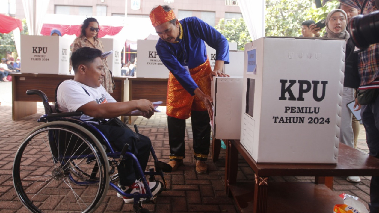 Simulasi Pemungutan Suara Pemilu 2024 Bagi Disabilitas - Vlix.id