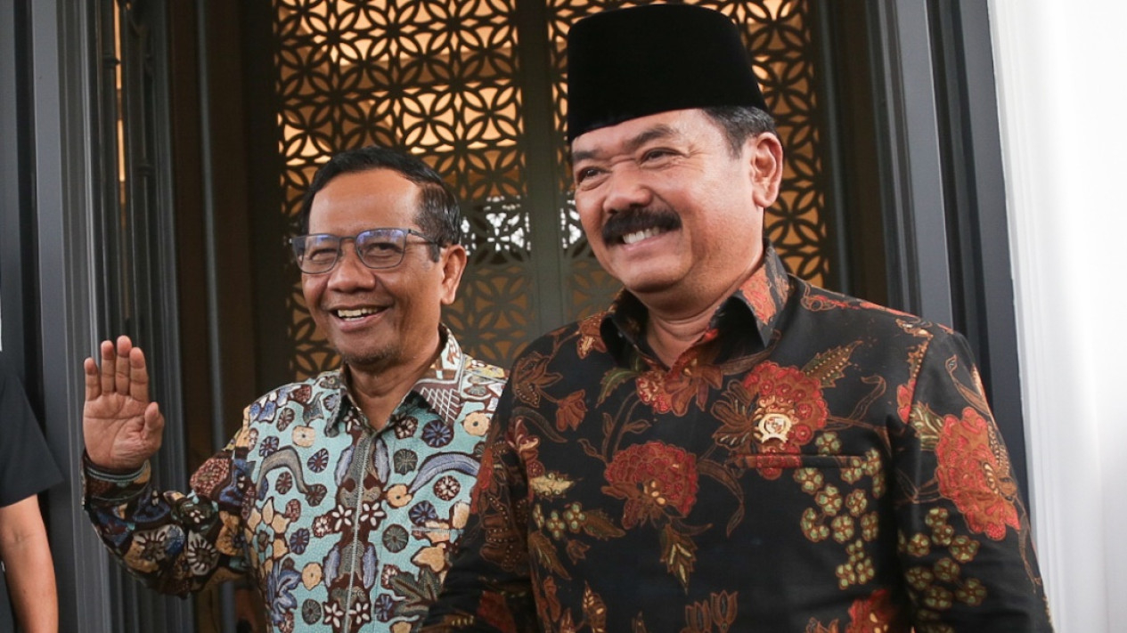 Menko Polhukam Hadi Tjahjanto Bertemu Mahfud MD