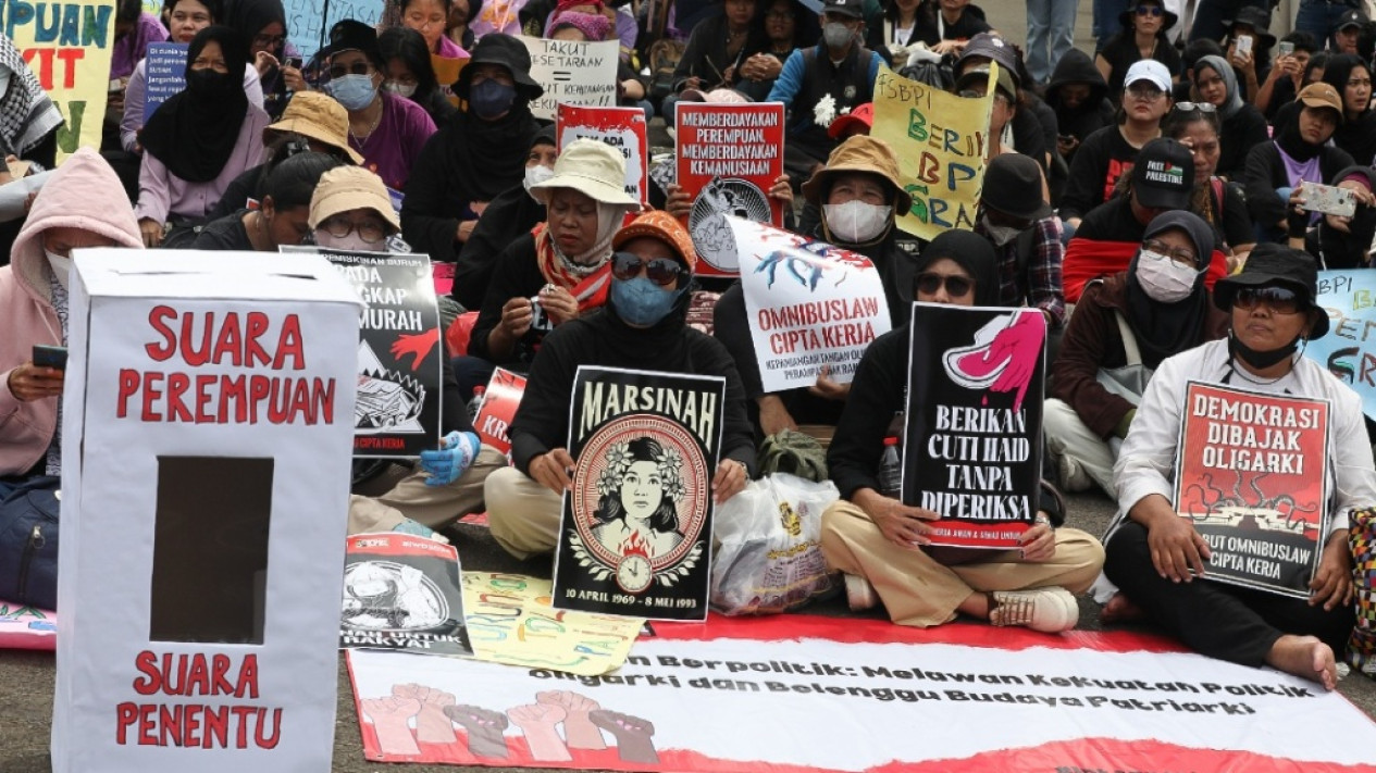 Aksi Demonstrasi di Peringatan Hari Perempuan Internasional