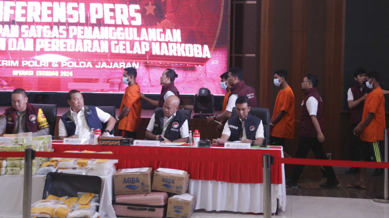 Bareskrim Sita 2,8 Ton Sabu-1,3 Jt Butir Ekstasi dalam 6 Bln