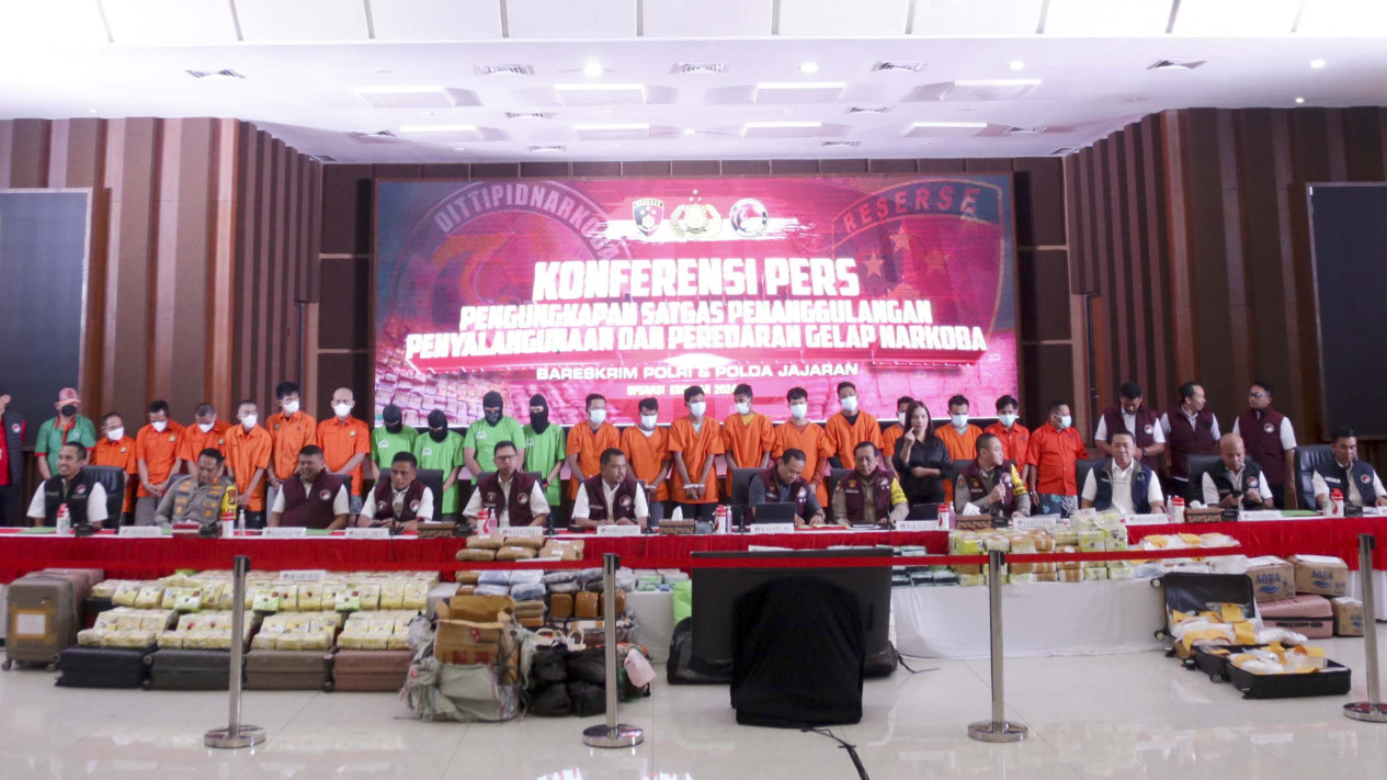 Bareskrim Sita 2,8 Ton Sabu-1,3 Jt Butir Ekstasi dalam 6 Bln