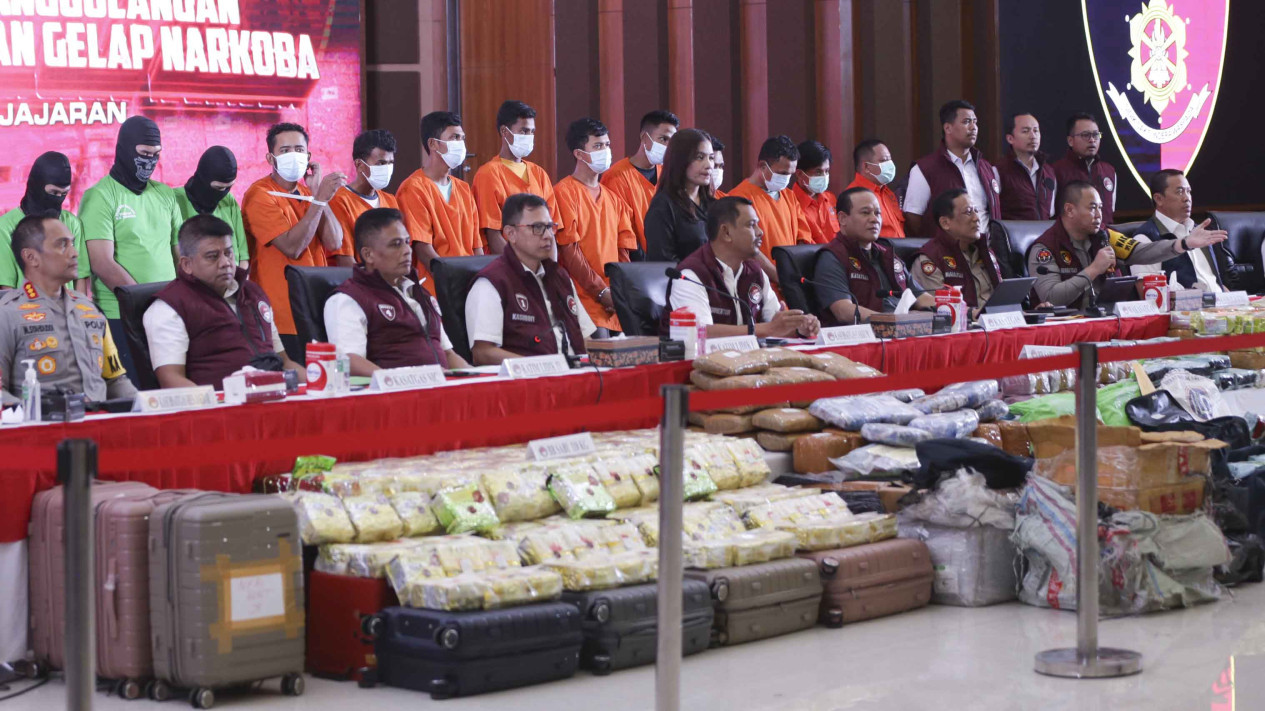 Bareskrim Sita 2,8 Ton Sabu-1,3 Jt Butir Ekstasi dalam 6 Bln
