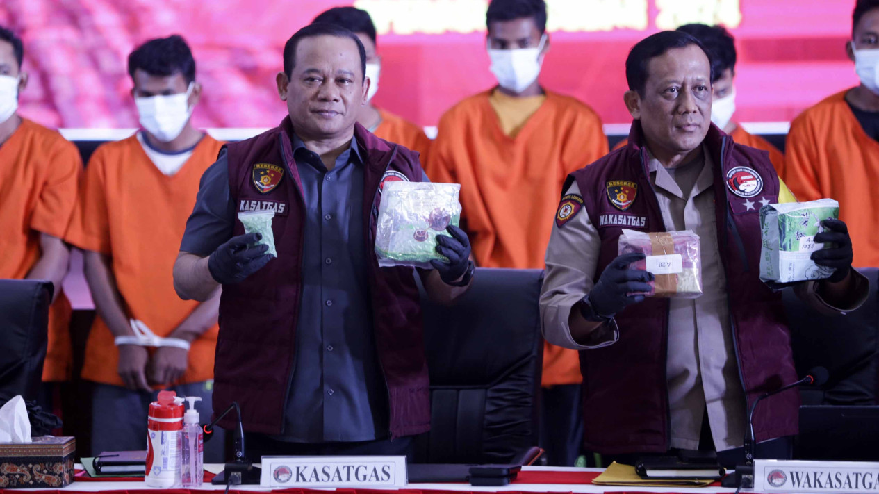 Bareskrim Sita 2,8 Ton Sabu-1,3 Jt Butir Ekstasi dalam 6 Bln